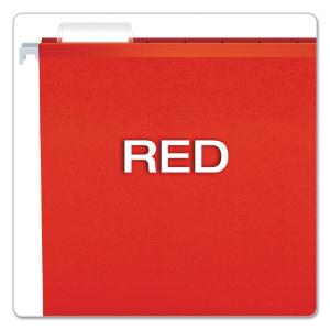Folder, legal, red, 25/box