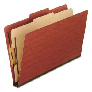 Folder, class, 4-section, red, 10/box