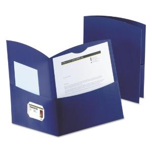 Folder, 150-sheet capacity, dark blue