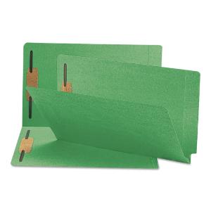 Folder, straight Cut, End Tab, legal, green, 50/box