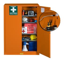 Emergency Preparedness Cabinet with PowerPort electrical pass-through