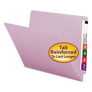 Lavender file folders, straight cut