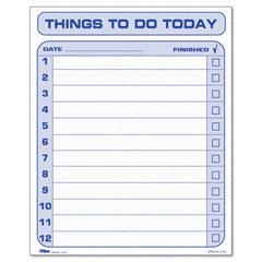 TOPS® 'Things To Do Today' Daily Agenda Pad, Essendant