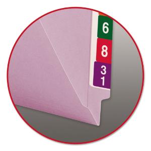 Lavender file folders, straight cut