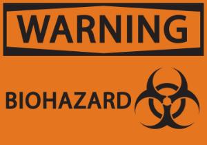 ZING Green Safety Eco Safety Sign, Warning BioHazard