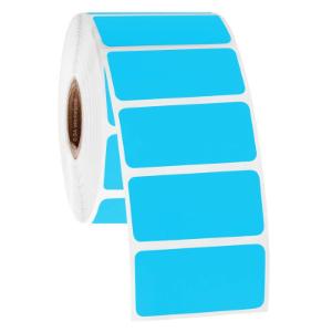 Cryogenic labels for direct thermal printers, blue