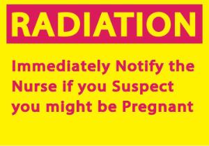 ZING Green Safety Eco Safety Sign, Radiation Notify Nurse