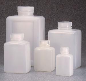 Nalgene® Rectangular Bottles, HDPE, Bulk Pack, Thermo Scientific