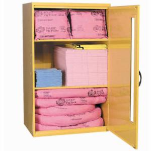 PIG® HazMat Spill Kit in Large Wall-Mount Cabinet, New Pig