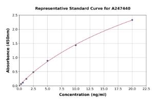 Representative standard curve for Human ANTXR2/CMG-2 ELISA kit (A247440)