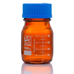 Amber media bottle, 100 ml