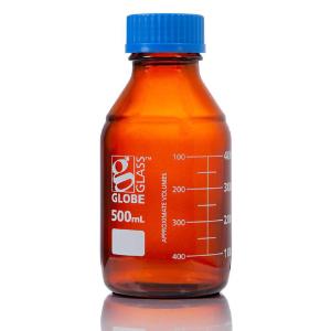 Amber media bottle, 500 ml
