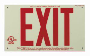 BradyGlo® Frameless Exit Signs, Brady®