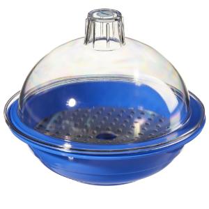 Autoclavable polypropylene desiccators blue body with clear polycarbonate cover