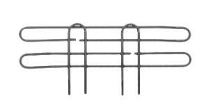 L14n-4-dsg super erecta 4" high stackable ledge for wire shelving, smoked glass