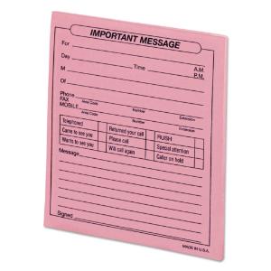Universal® 'Important Message' Pink Pads, Essendant