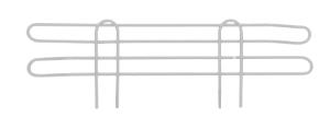 L18n-4w super erecta 4" high stackable ledge for wire shelving, white