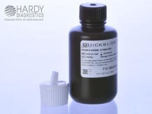 Gram's iodine solution stabilized for QuickSlide instrumentation