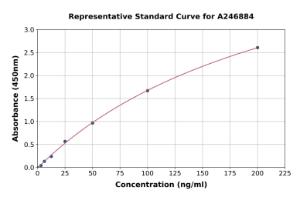 Representative standard curve for Rat Citrate Synthetase ELISA kit (A246884)