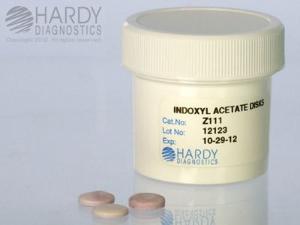 Indoxyl Acetate Disks, rapid test for Campylobacter, Hardy Diagnostics