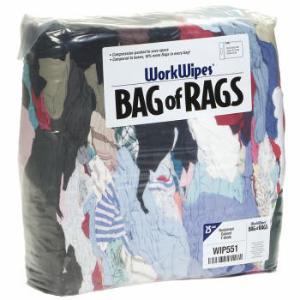 WorkWipes® Reclaimed Colored T-Shirt in Bag, New Pig