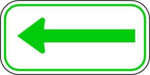 ZING Green Safety Eco Parking Sign, Arrow Pictogram