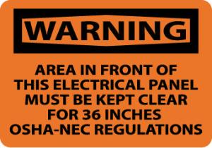 Warning Voltage and Electrical Restricted Area Signs, National Marker