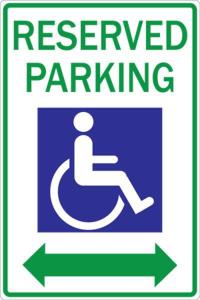 ZING Green Safety Eco Parking Sign, Reserved Parking