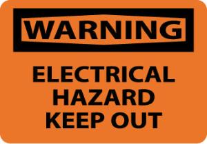 Warning Voltage and Electrical Restricted Area Signs, National Marker