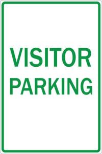 ZING Green Safety Eco Parking Sign, Visitor Parking