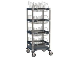 Iv transport/storage sloped basket cart