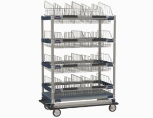 Iv transport/storage sloped basket cart