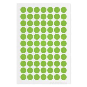 Cryogenic colour dot labels, green apple