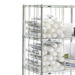 Rods and tabs for super erecta wire shelving, chrome