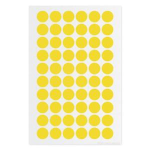 Cryogenic colour dot labels, yellow