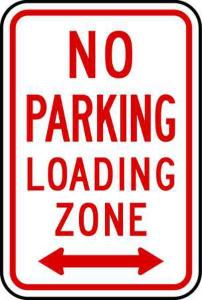 ZING Green Safety Eco Parking Sign, No Parking Loading Zone