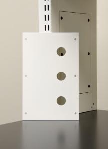 VWR service panels with cut outs for USU vertical uprights