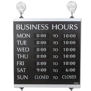 Century Series Business Hours Sign, Headline Sign