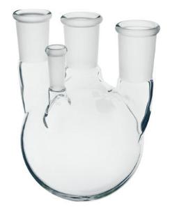 Flasks, Heavy Wall, Round Bottom, 4-Necks, Chemglass
