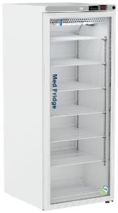 Pharmacy refrigerator, upright with glass door