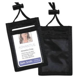 Advantus® ID Badge Holders With Convention Neck Pouch