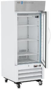 Standard pharmacy refrigerator, upright with glass door, 12 CF