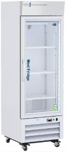 Standard pharmacy refrigerator, upright with glass door, 16 CF
