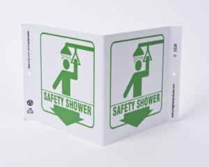 ZING Green Safety Eco Safety Projecting Sign, Safety Shower, ZING Enterprises