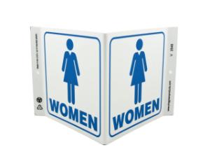 ZING Green Safety Eco Public Facility Projecting Sign, Women, ZING Enterprises