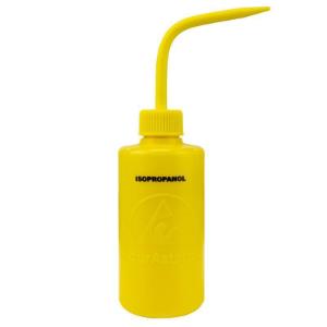 8 oz. yellow durAstatic® wash bottle, printed 'ISOPROPANOL'