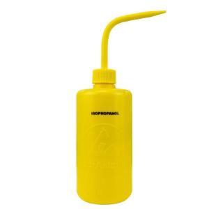16 oz. yellow durAstatic® wash bottle, printed 'ISOPROPANOL