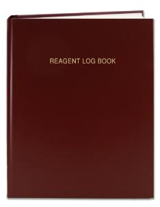 Reagent log book cover, red