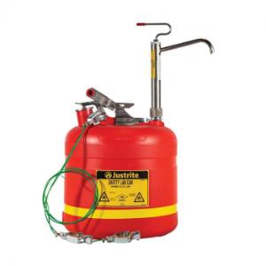 Safety can, with stainless steel piston pump