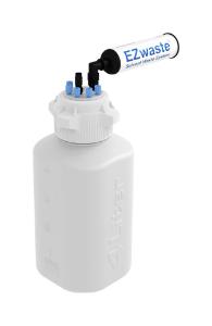 EZwaste® HD Closed System for HPLC Solvent Waste, 4 L, HDPE Reusable Bottle, Foxx Life Sciences